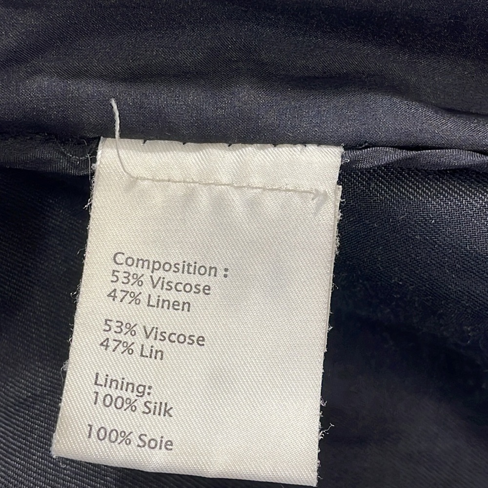Vintage 3.1 Phillip Lim Linen Blend Utility Jacket, Black, 0 - Picture 13 of 14